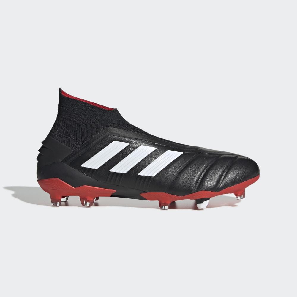 Ghete Fotbal Adidas Predator 19+ 25 Year Firm Ground Barbati Romania - Negrii/Albi/Rosii EE8417